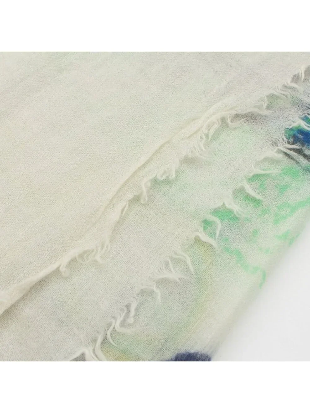 Chanel No 5 CC Logo Shawl White Multicolor Scarf